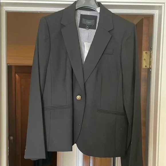 J Crew Carnaby Black Blazer with Gold Buttons - Picture 1 of 3